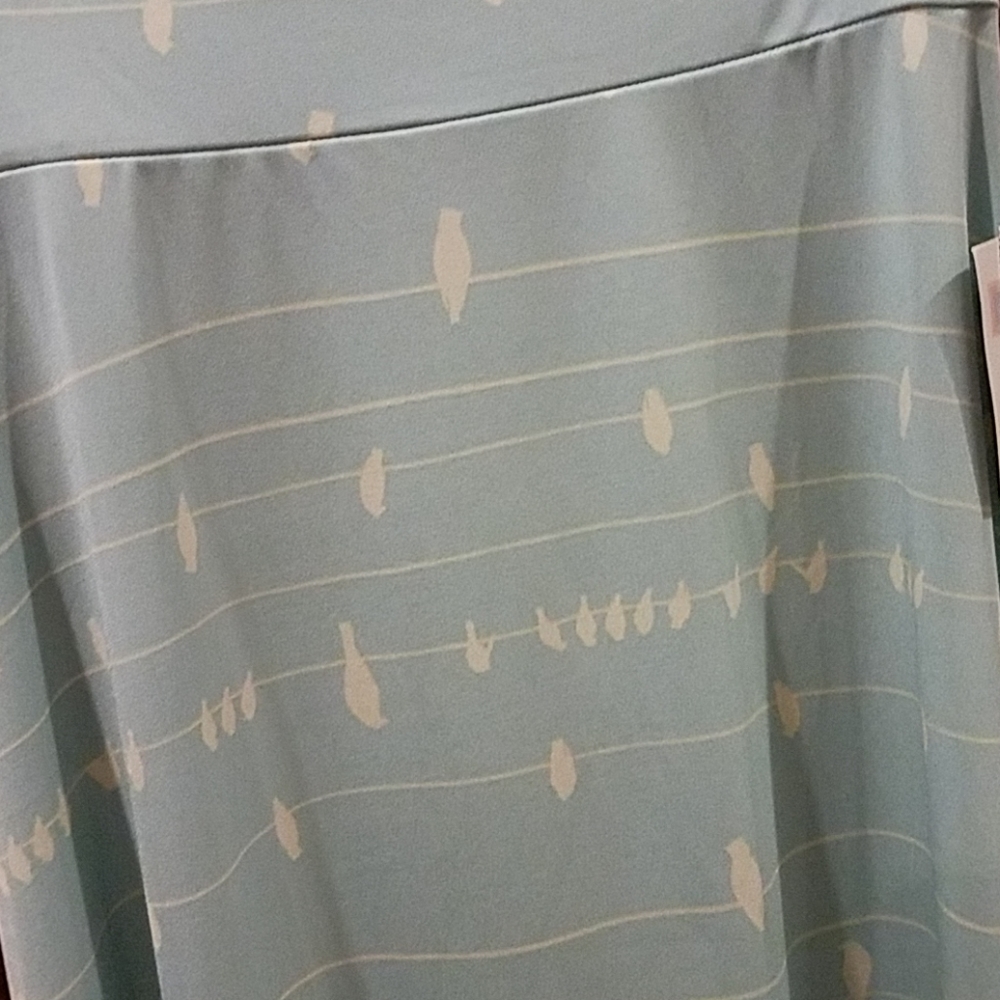 LULAROE AZURE BIRDS ON WIRE SIZE MEDIUM